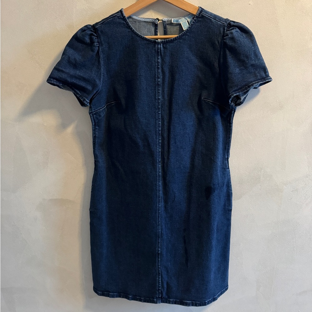 Draper James - Denim Puff Sleeve Mini Dress - Size 4